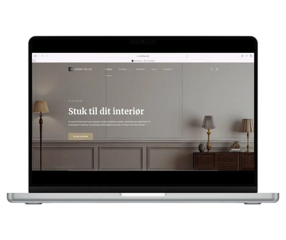 Example of a Client Website - Nordic Decor